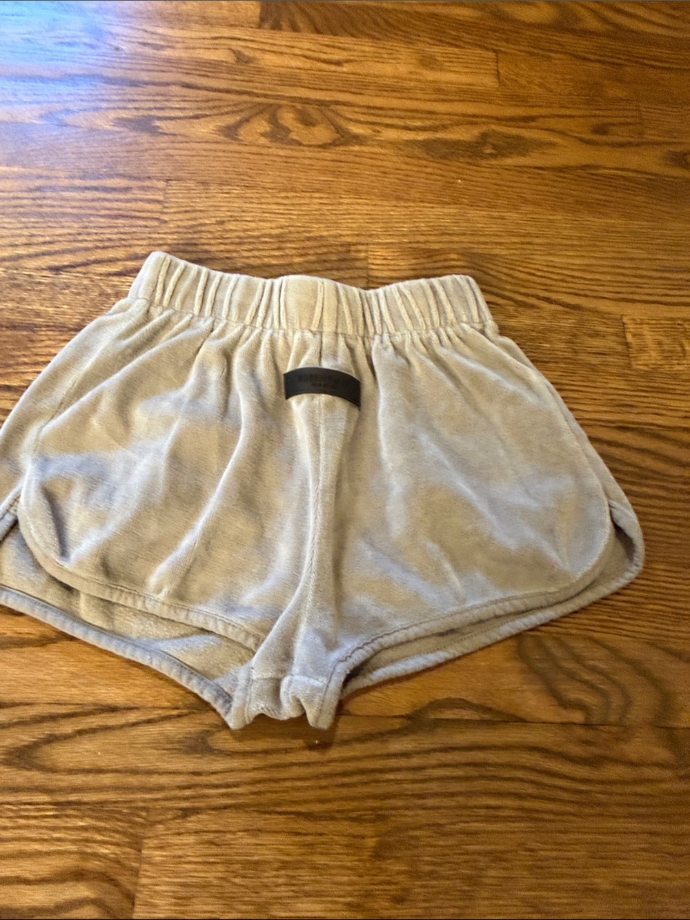 Essentials Light Beige Terry Athletic Shorts Size XS